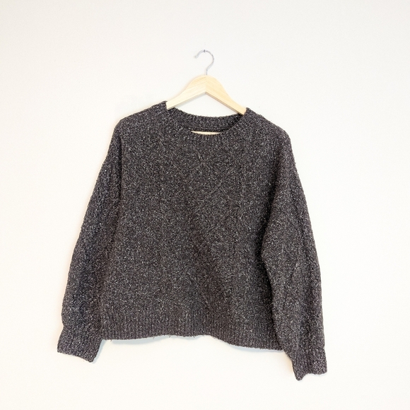Lucky Brand Sweaters - Lucky Brand Brown/Grey Boxy Sweater